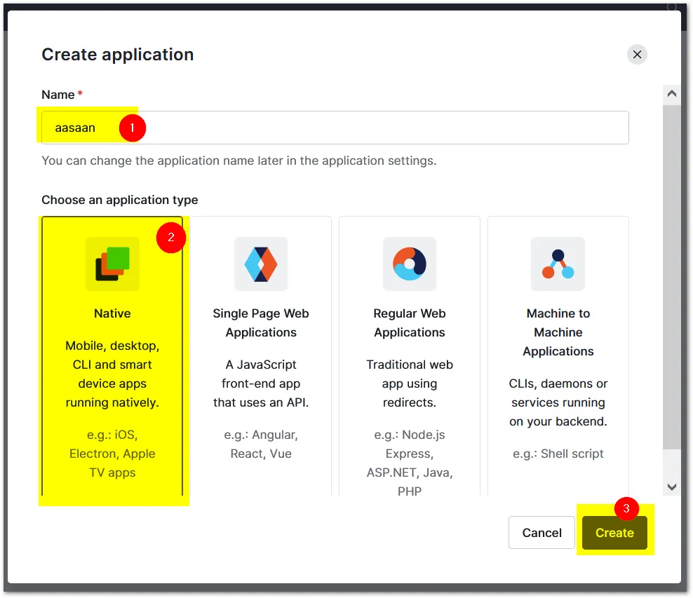 auth0 name for application
