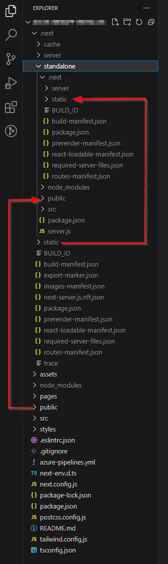 Copy folders into standalone