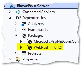 Ensure web push installed
