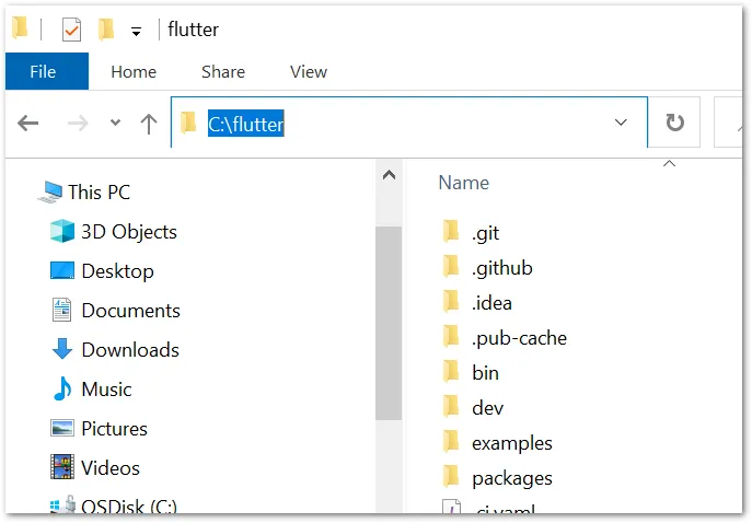 Flutter extracted location