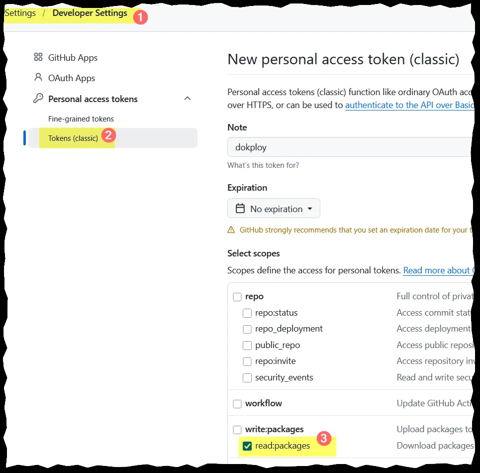 Github access token