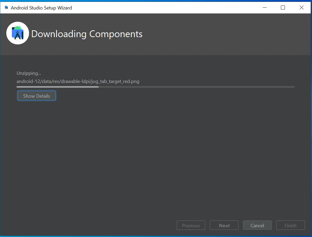 android installation going on