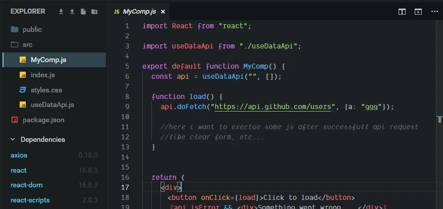 My codesandbox