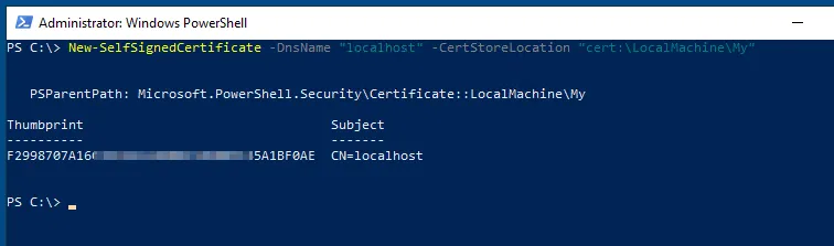 Run command in powershell