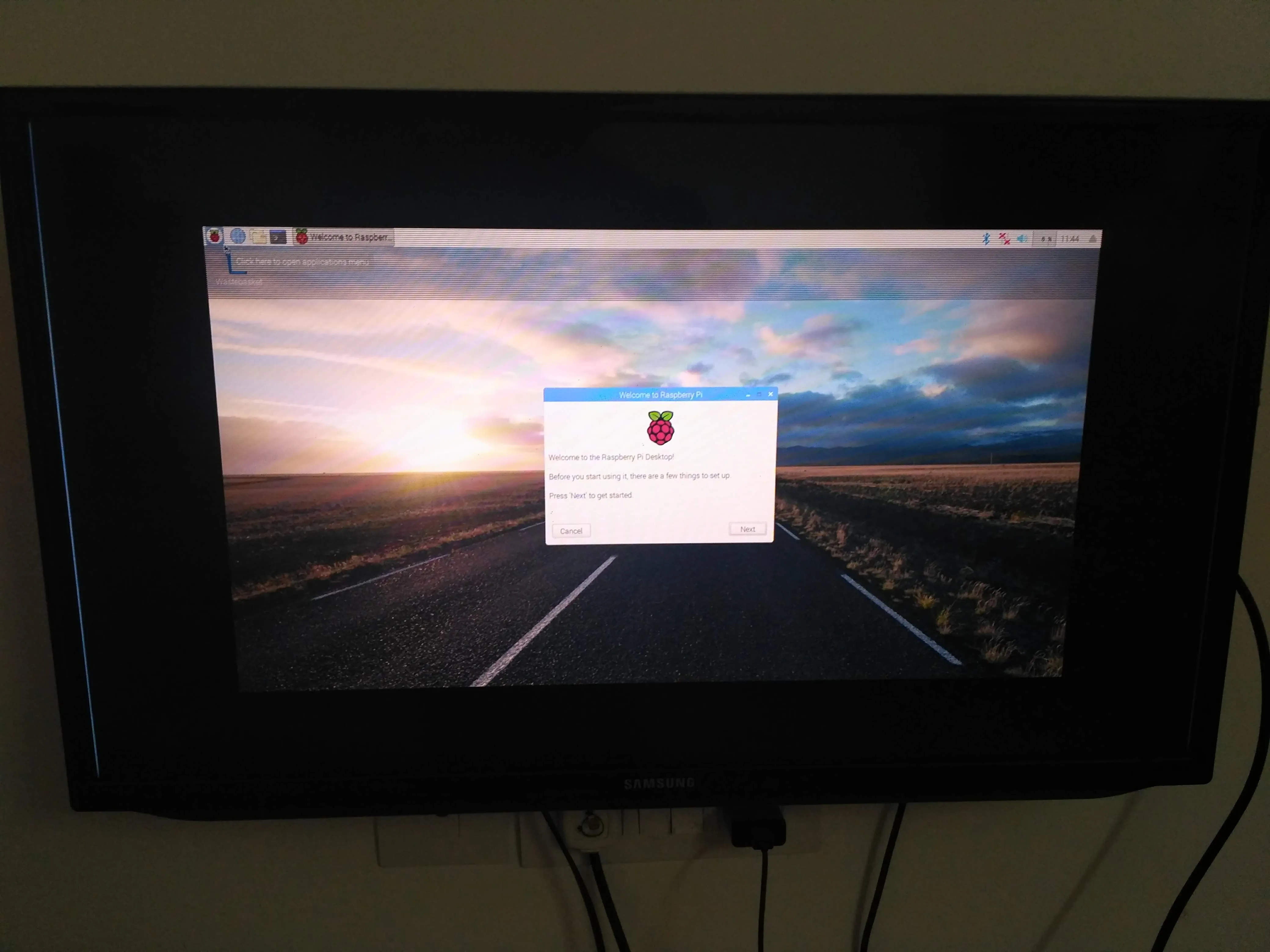 raspberry pi connected on TV