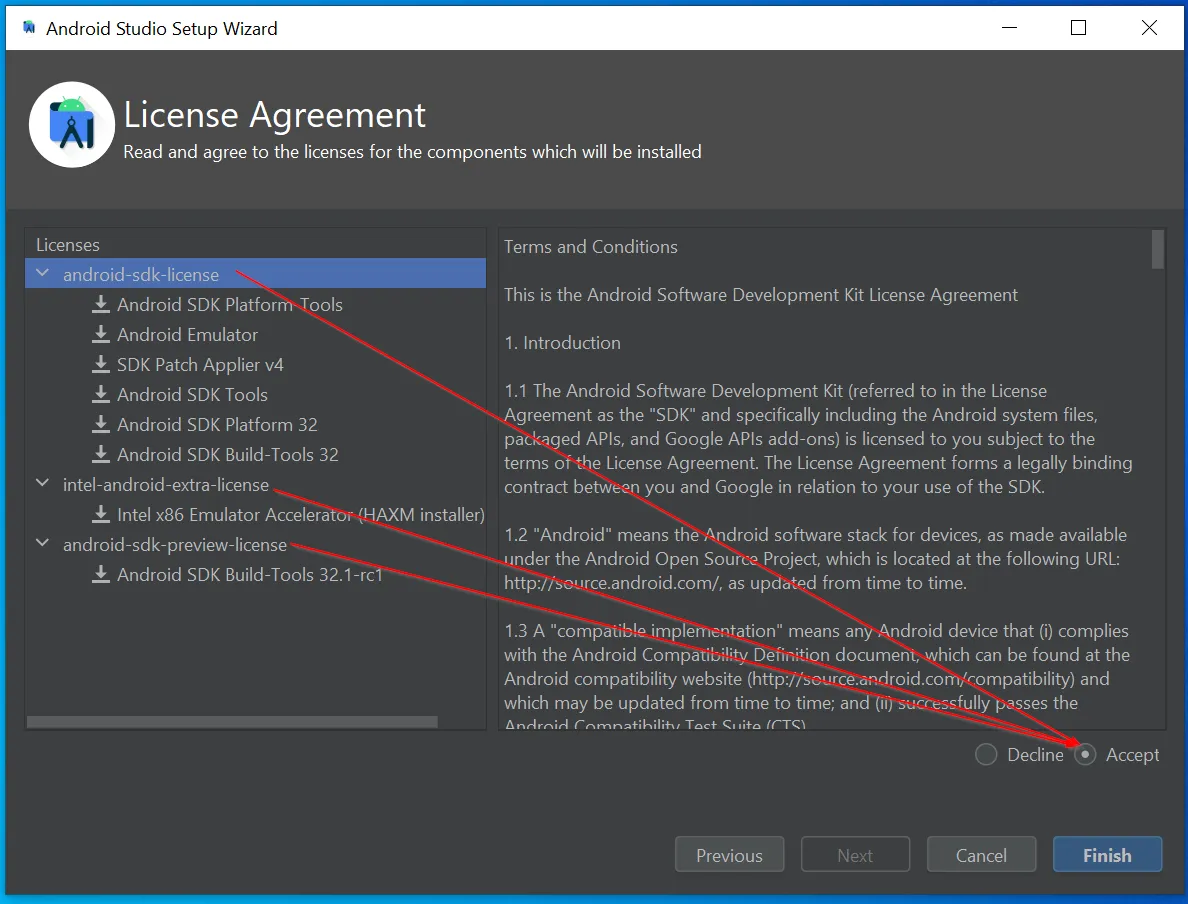 License agreemnt select agree