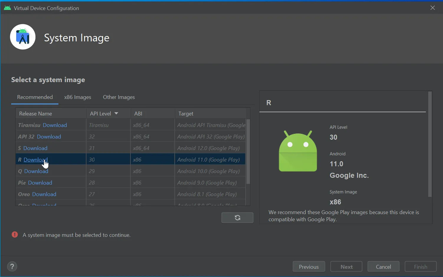 Select phone OS