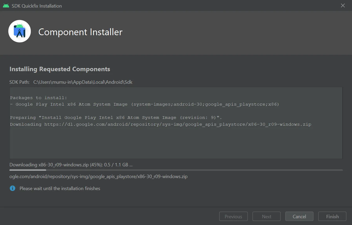 Selected OS is installed