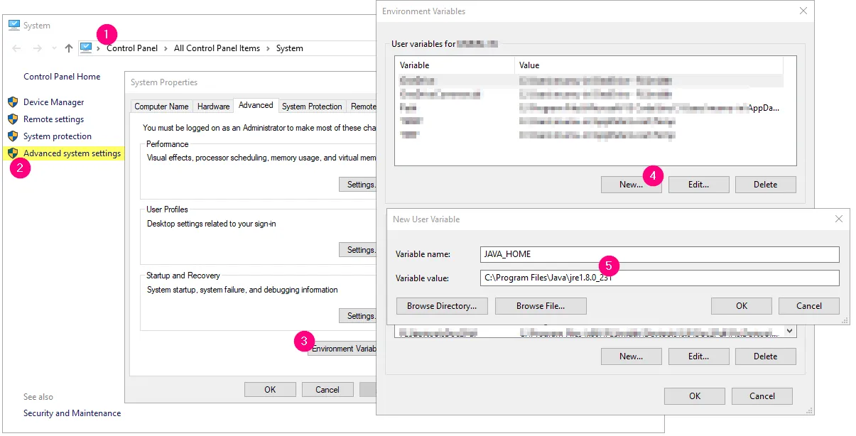 Set Java path in windows path variable
