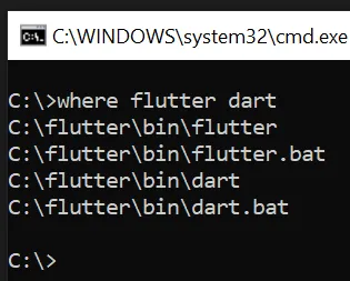 Where flutter dart output