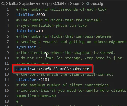change data dir location